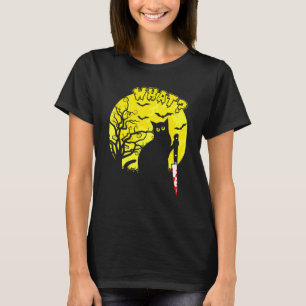 Cat What  Black Ca  Murderous Cat With Knife 2 T-Shirt