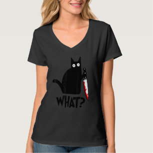 Cat What Black Ca T-Shirt