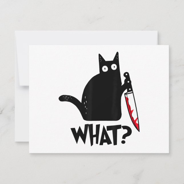 Cat What_ Funny Black Cat  (Front)