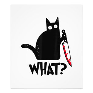 Cat What_ Funny Black Cat Photo Print