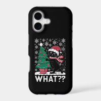Cat What Funny Black Cat Pushing Christmas Tree