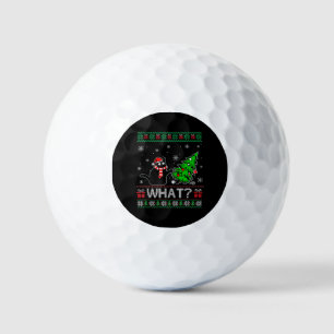 Cat What Funny Black Cat Pushing Christmas Tree Golf Balls