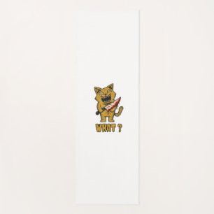 Cat what _ Funny creepy cat With Knife  Yoga Mat