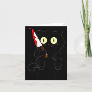 Cat What Funny Scary Black Cat Halloween With Card