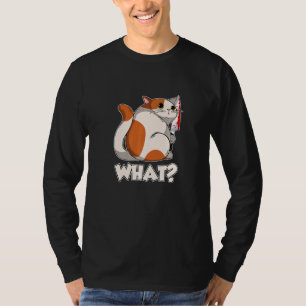 Cat What Murderous Cat With Knife   T-Shirt