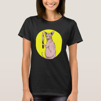 Cat what Scary Cat - Black cat. Horror Statements T-Shirt