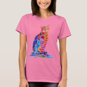 Cat  Whimsical Art T-Shirt