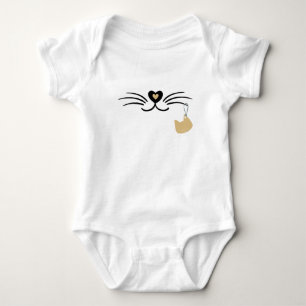 Cat whiskers baby bodysuit