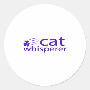 Cat Whisperer T Shirt Gift For Cat Lovers For Men Classic Round Sticker