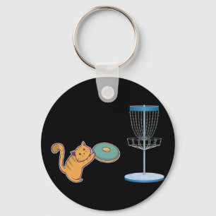 Cat Who Plays Disc Golf - Disc Golf Cat For Men Wo Key Ring