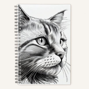 Cat Wild Nature Animal Illustration Art Drawing Notebook
