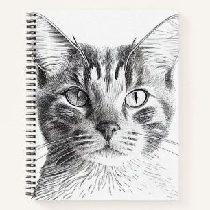 Cat Wild Nature Animal Illustration Art Drawing Notebook
