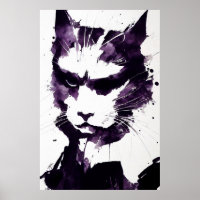 Cat Wild Nature Free Spirit Art Brush Painting