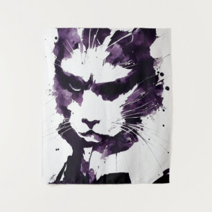 Cat Wild Nature Free Spirit Art Brush Painting Tapestry