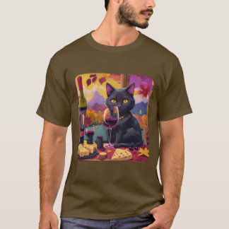 Cat & Wine T-Shirt