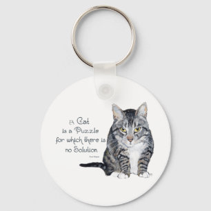 Cat Wisdom - a Cat is a Puzzle Key Ring