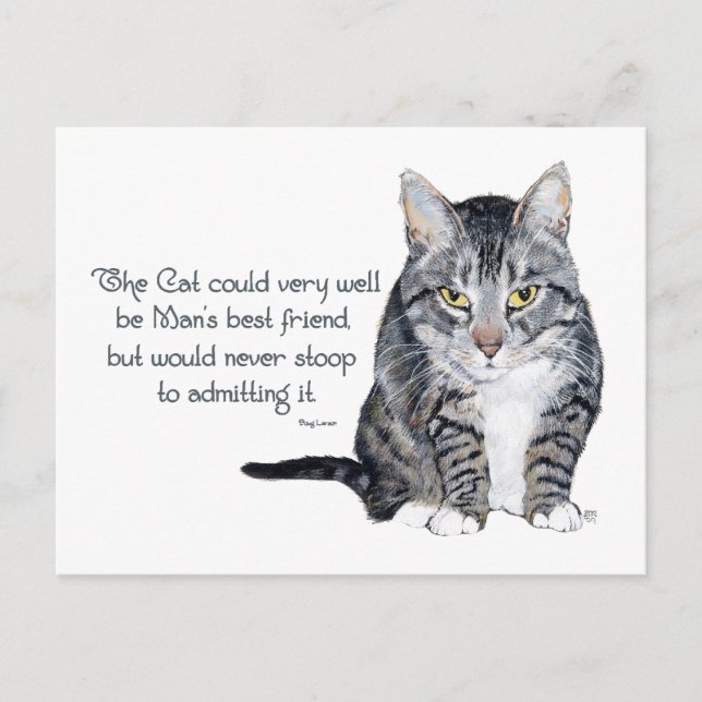 Cat Wisdom - and Friendship Postcard (Front)