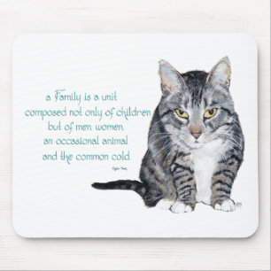 Cat Wisdom - Family Dynamics Mouse Pad