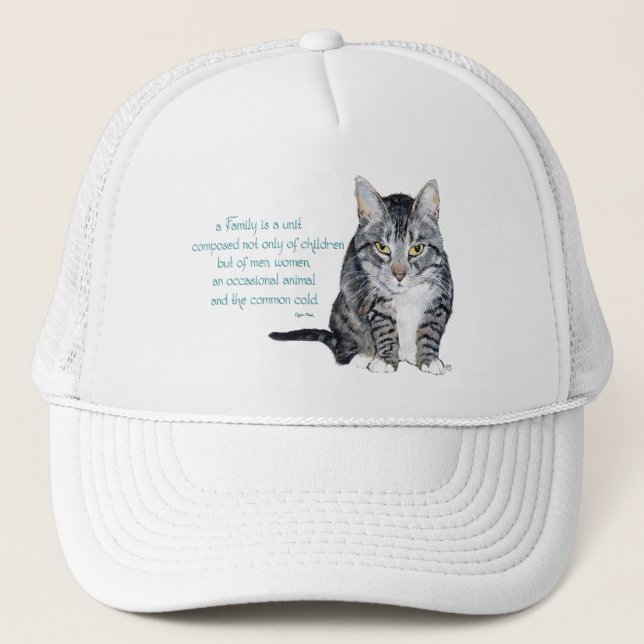 Cat Wisdom - Family Dynamics Trucker Hat (Front)
