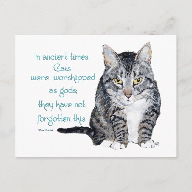 Cat Wisdom - in ancient times, Cats were Postcard (Front)