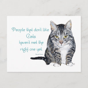 Cat Wisdom - People who don't like Cats Postcard