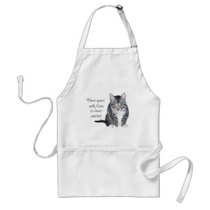 Cat Wisdom - Time spent with Cats Standard Apron