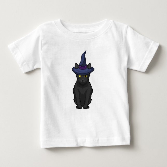Cat Witch Baby T-Shirt (Front)