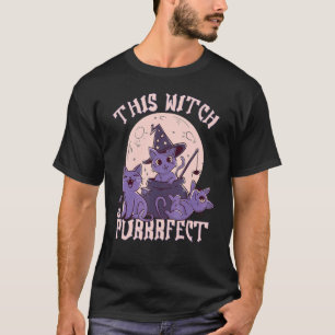 Cat Witch Cute Halloween for Cat Kitty T-Shirt