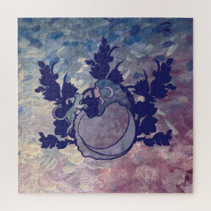 Cat Witch Moon Goddess Wiccan Cat Person  Jigsaw Puzzle