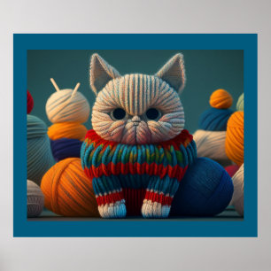 Cat With A "Capital "A" Attitude Poster
