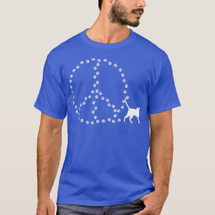 Cat with a peace sign animal lover love cats for f T-Shirt
