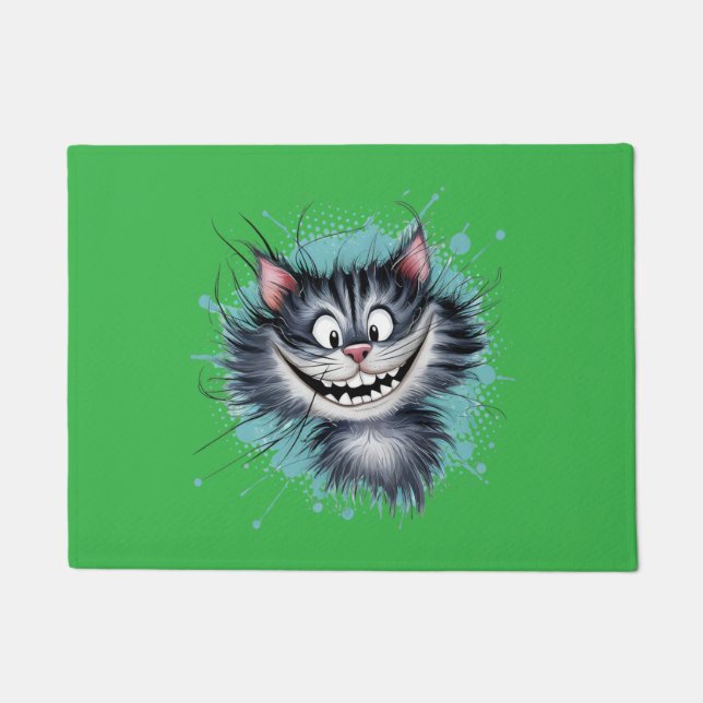 Cat with a smile. doormat (Front)