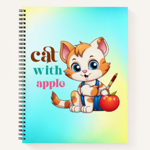 Cat With Apple-85242 Notebook
