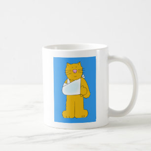 Cat with Arm in a Sling Get Well Soon. Coffee Mug