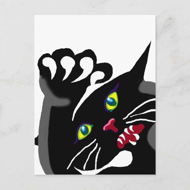 cat with attitude postcard (Front)