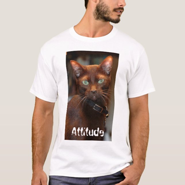 Cat with Attitude T T-Shirt (Front)