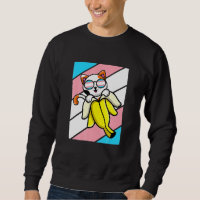 Cat With Banana Pride Ransgender Flag LGB Proud Al