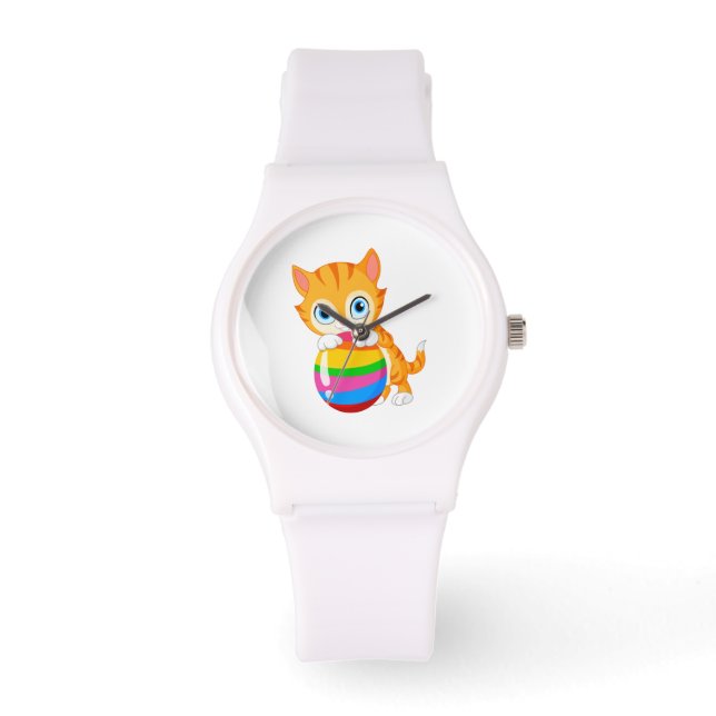 Cat with beach ball.ai watch (Front)