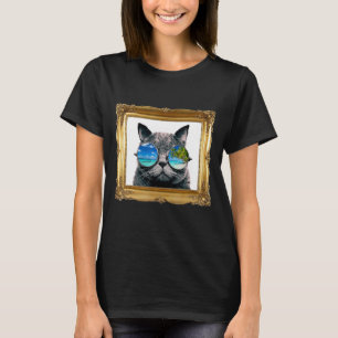 Cat with Beach Paradise Sunglasses Kitten T-Shirt