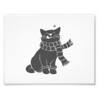 Cat with beauty scarf - Choose background colour