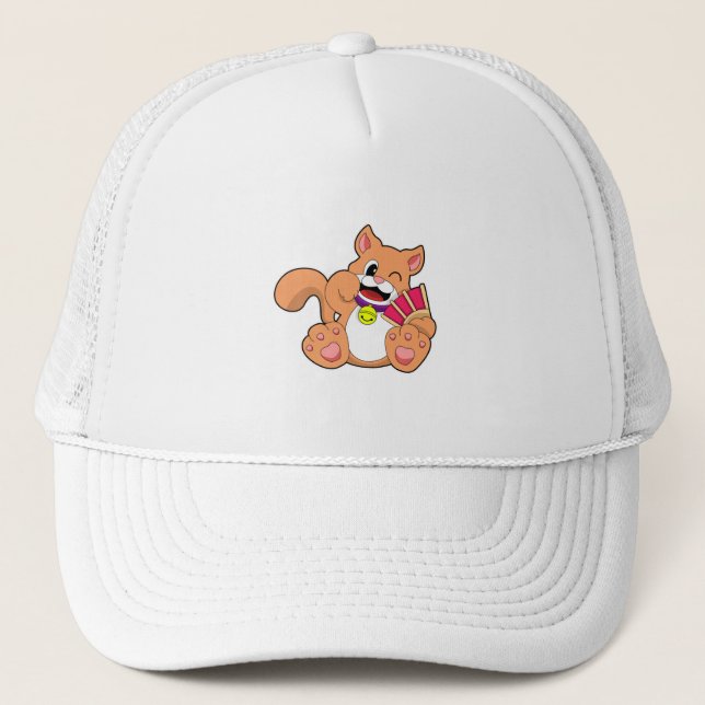 Cat with Bell Trucker Hat (Front)