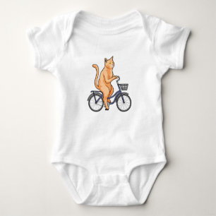 Cat with Bicycle Baby Bodysuit