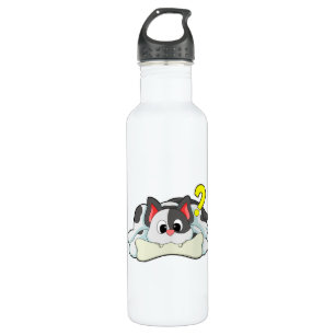 Cat with Bone 710 Ml Water Bottle