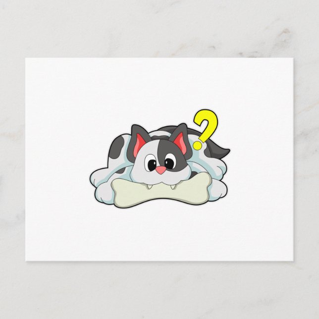 Cat with Bone Postcard (Front)