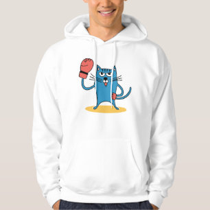 Cat with Boxing Gloves Hoodie