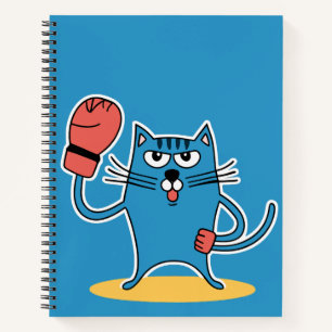 Cat with Boxing Gloves Notebook