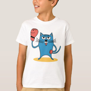 Cat with Boxing Gloves T-Shirt