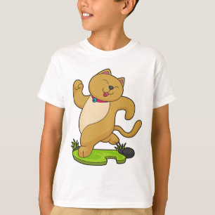 Cat with Choker at Running T-Shirt