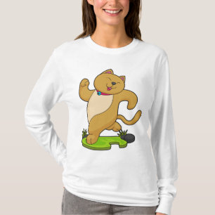Cat with Choker at Running T-Shirt