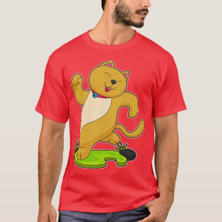 Cat With Choker At Running T-Shirt